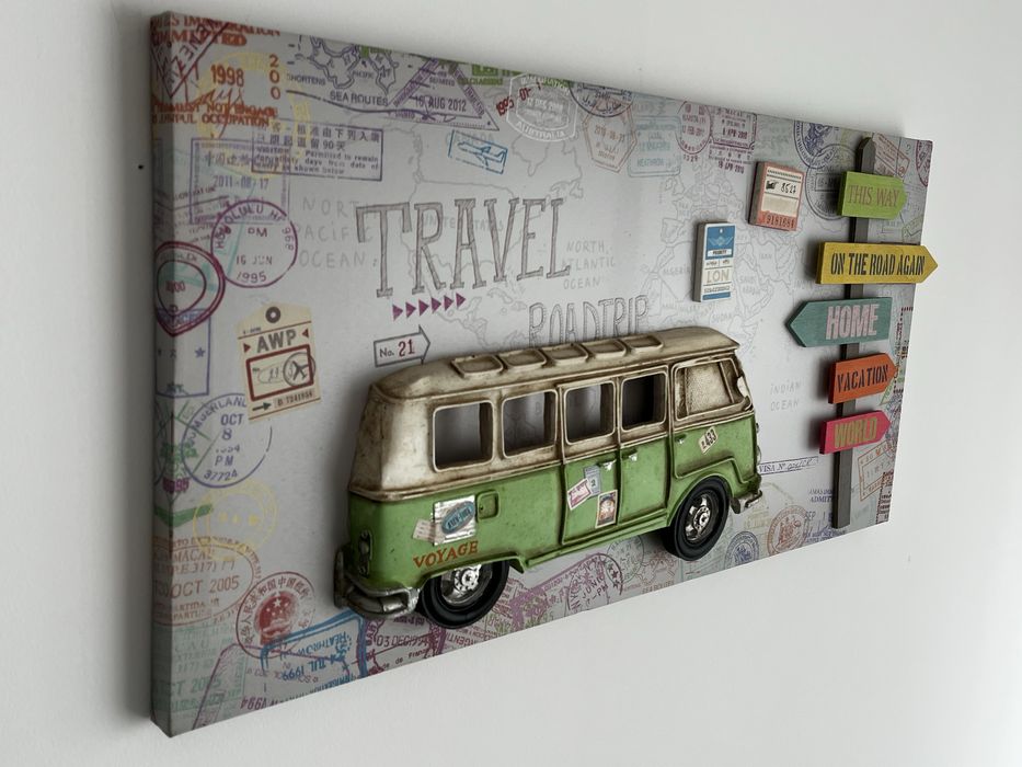 Quadro com relevo 35x70 cm