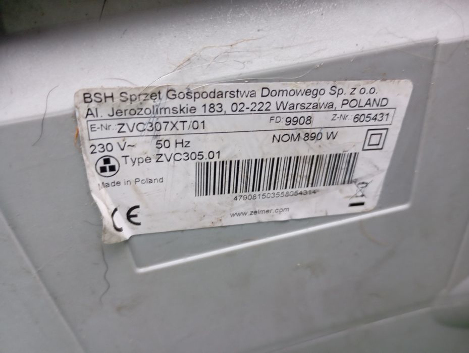 Odkurzacz niebieski Zelmer Odyssey ZWC 305.01 bez kabla!