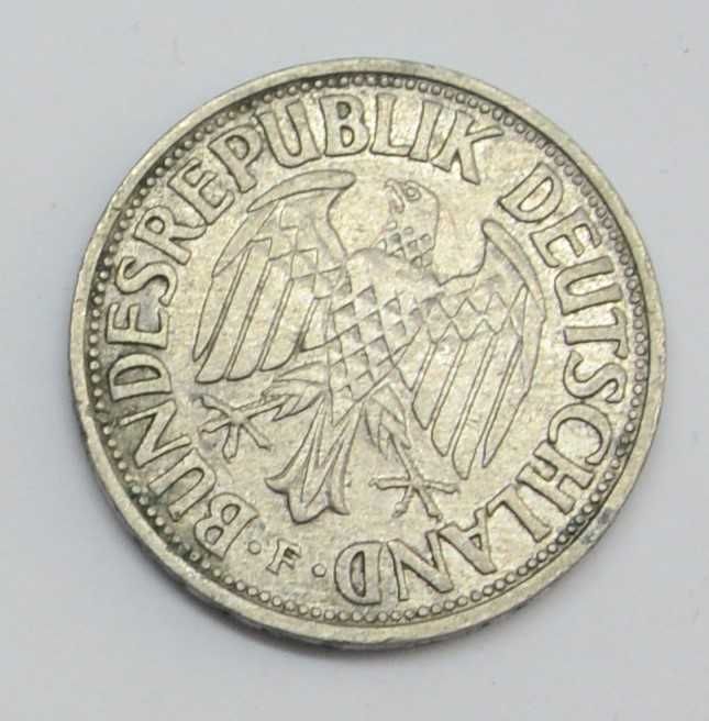 Moneta Niemcy RFN 1 marka 1950 F Deutsche Mark numizmatyka vintage C92