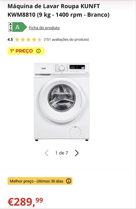 Máquina de Lavar Roupa KUNFT