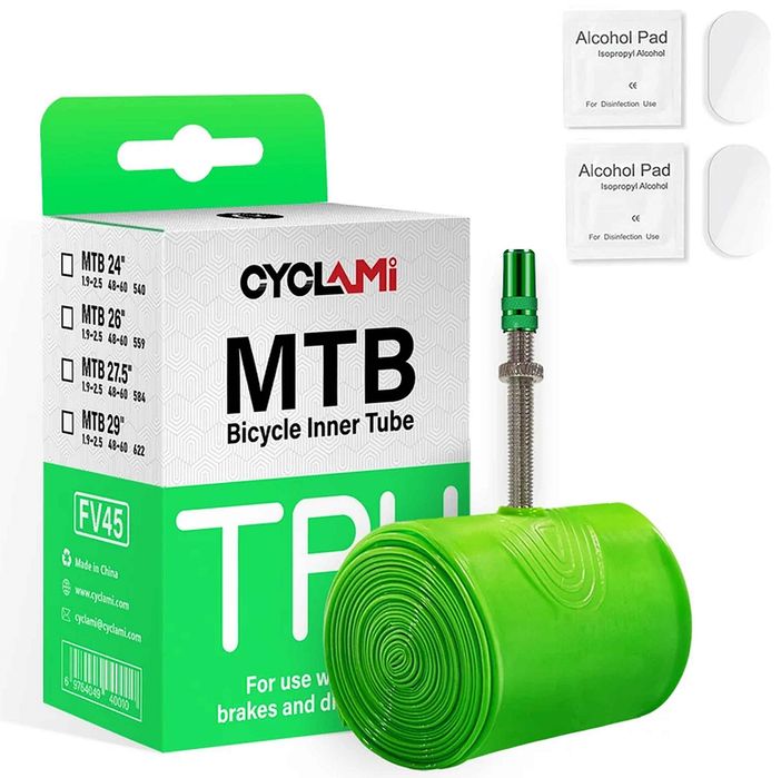 CYCLAMI Lekka Dętka 65g TPU Rozmiar 27,5  x 1,9 - 2.50  WENTYL Presta