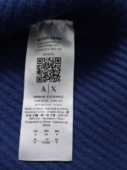 Светр жіночий Armani Exchange S