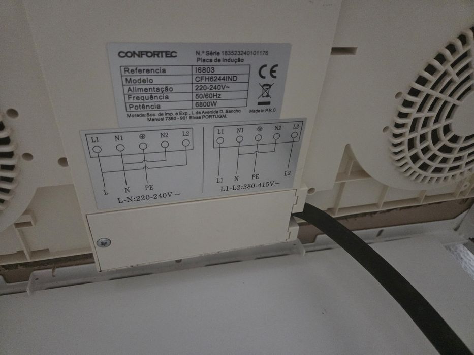 Placa de indução CONFORTEC (AVARIADA) + armário de encaixe