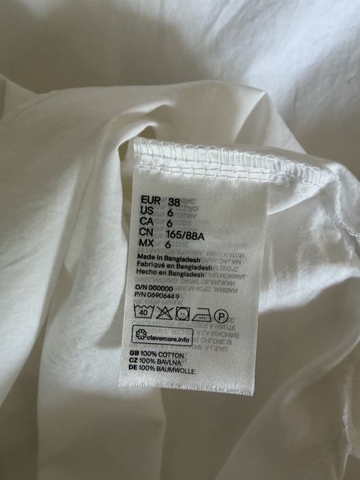 Biała letnia bluzka Hiszpanka H&M