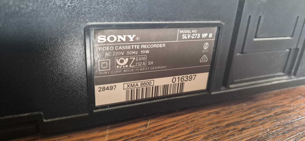 VHS SONY odtwarzacz
