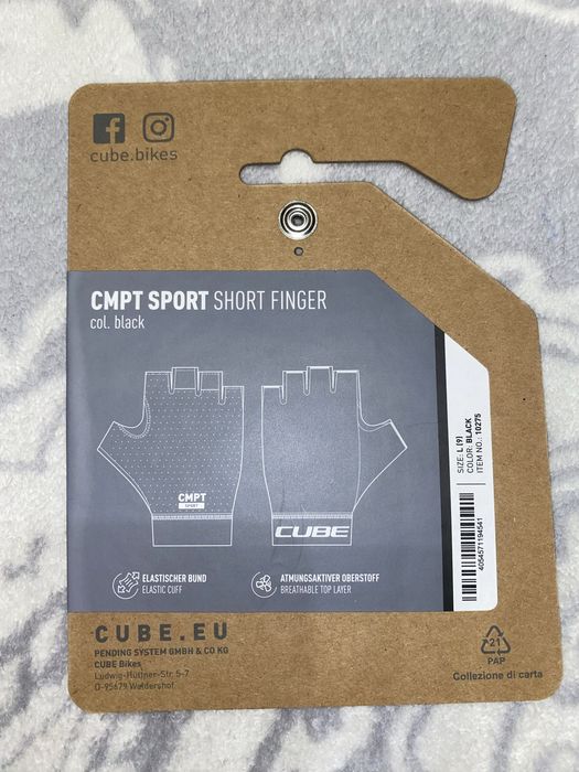Велорукавички Cube розмір L (M) 20-22cm перчатки спортивні