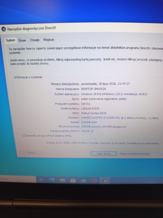 Laptop DELL i5 torba gratis
