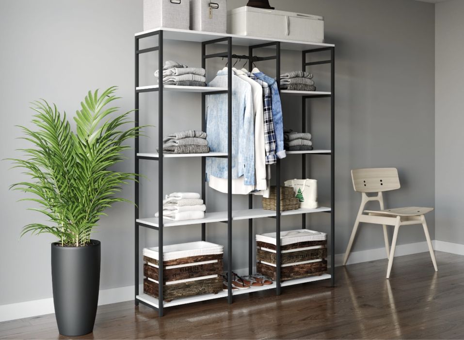 Гардеробна стійка Стелаж Вішалка Шафа для одягу Шкаф Полка для одежды