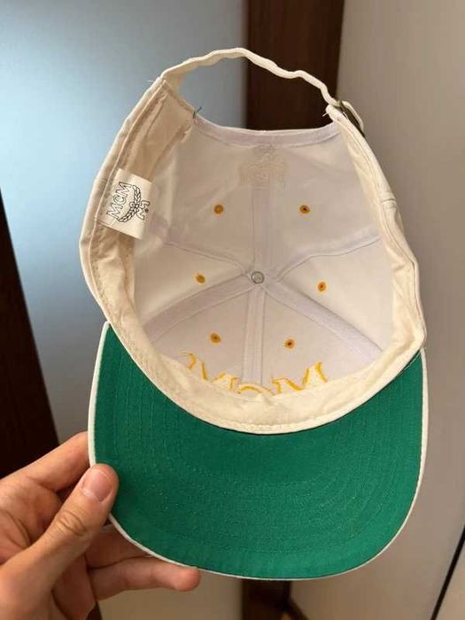 Czapka Vintage MCM Spellout Logo White Cap