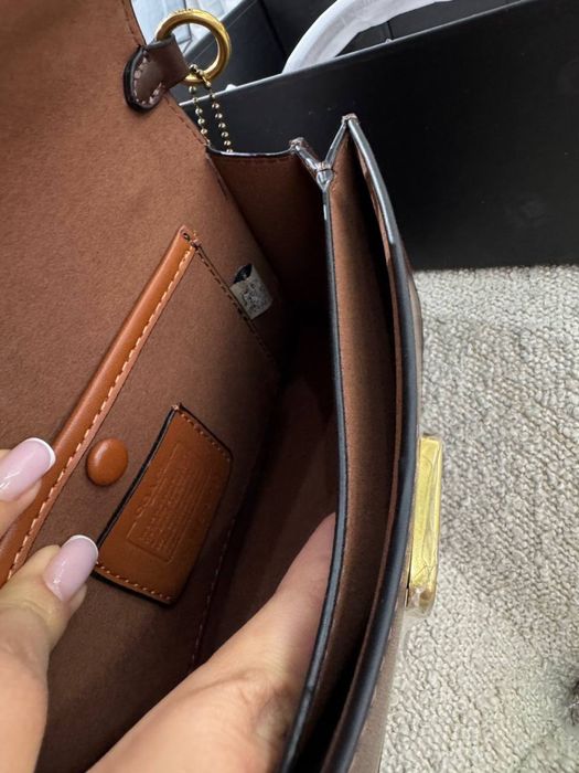 Сумка коричнева Coach в коробці