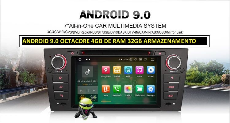 Bmw e90 e91 e92 e93 2 din android 14 64GB dvd OctaCore