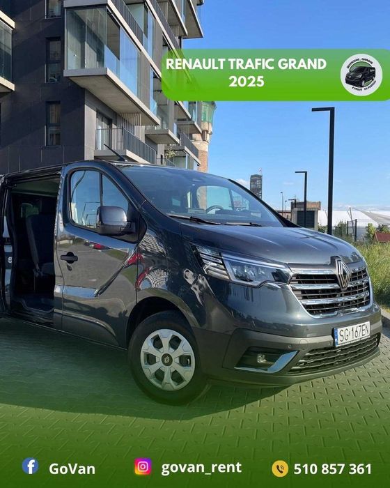 Wynajem 9-osobowego Renault Trafic -  od 240 zł/doba