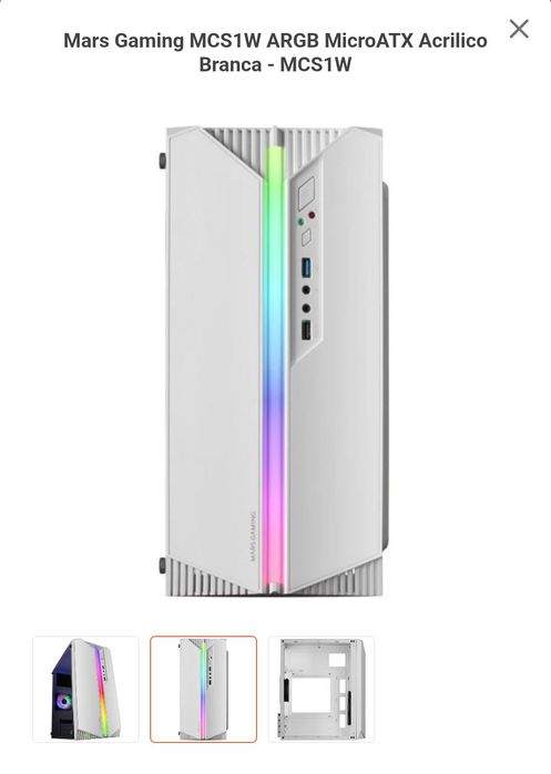 Troco Caixa PC gaming MicroATX por uma maior.