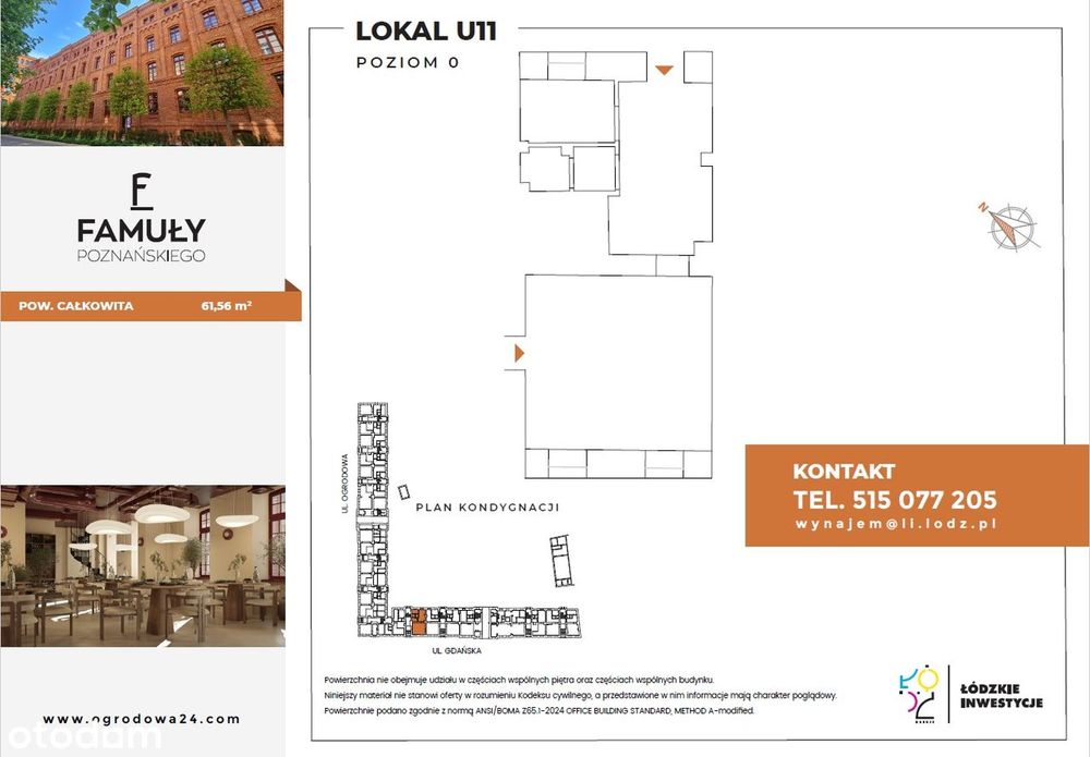 Lokal usługowy na wynajem- Famuły Poznańskiego - Ogrodowa 24 Łódź