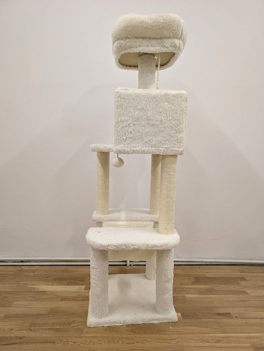 La Digue II Drapak dla Kota 61x44x142cm Biały - DUŻY NOWY