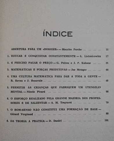Matemática moderna : abertura para um dossier