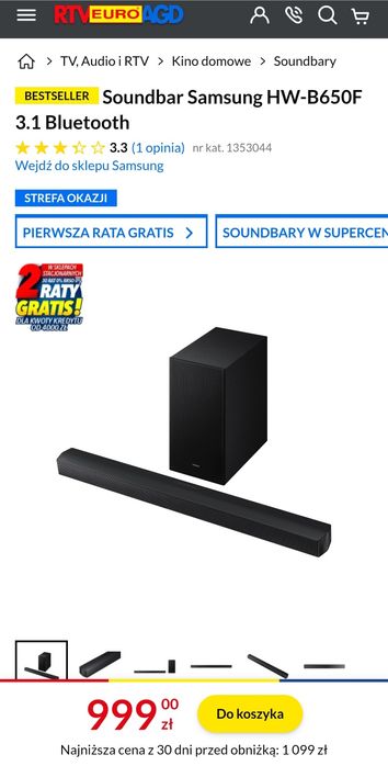 Soundbar Samsung b550
