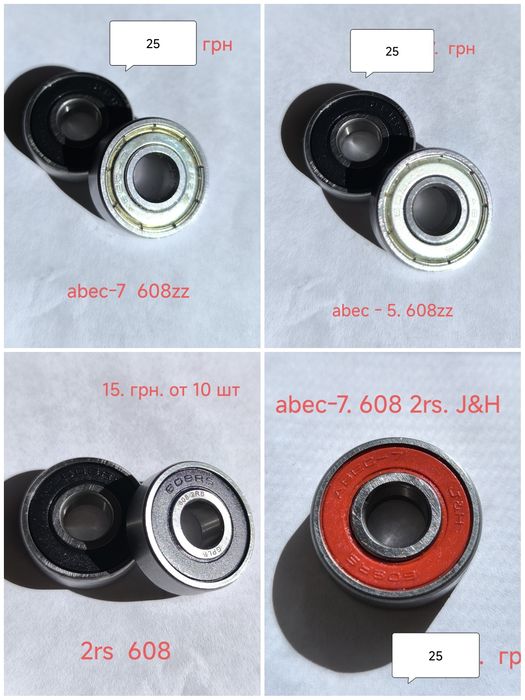 Подшипник  608 ZZ и  2RS