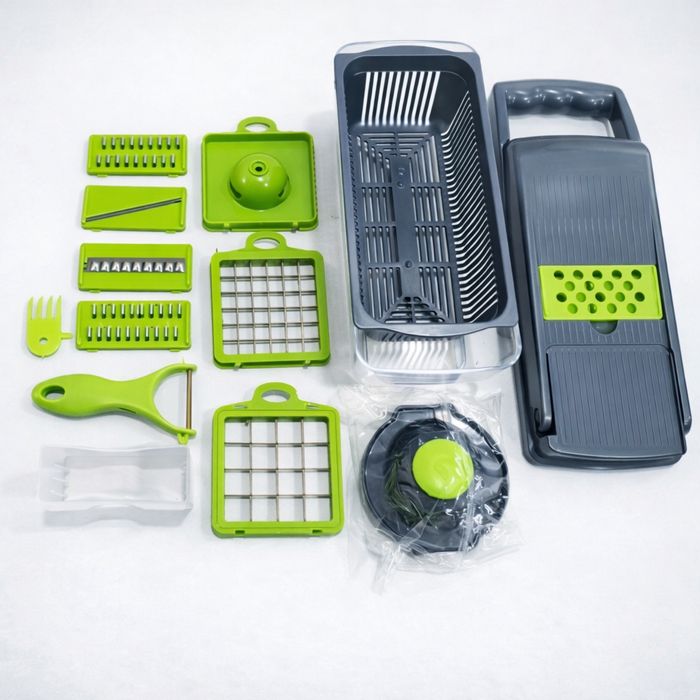 Conjunto multifunções para cortar e fatiar legumes madolina