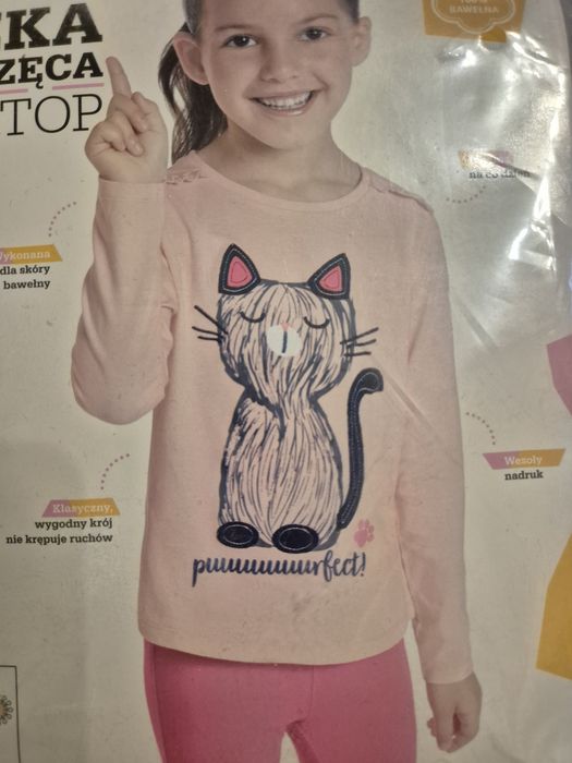 Bluzka dziewczęca long shirt r122/128 NOWA