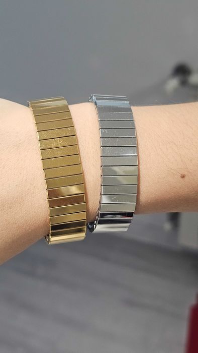 Pulseira Metálica Elástica Dourada e Prateada