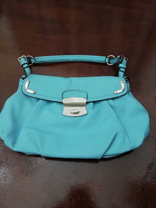 MAIS BARATA Mala vintage pequena de cor azul clara "Avance Ingra Pel"