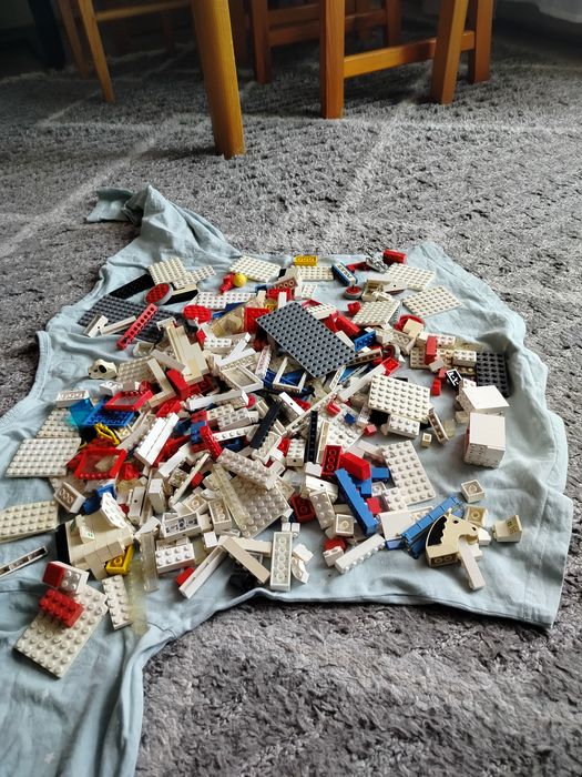 Lego mix z  lat 70  1 kg i instrukcje