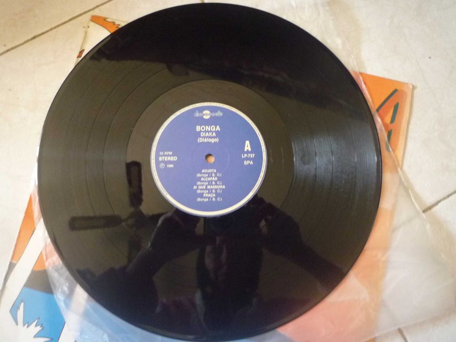 Album do Bonga autografado vinil Diaka 33RPM 1990
