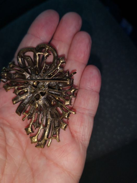 Broszka duża zielona