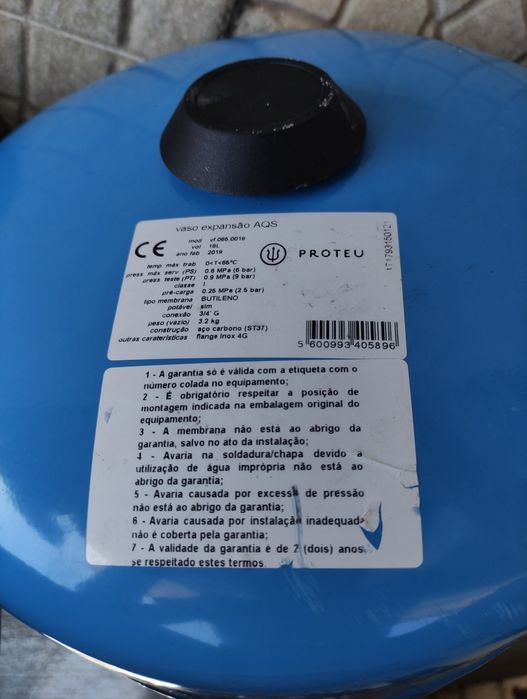 Vaso Expansão AQS Proteu
