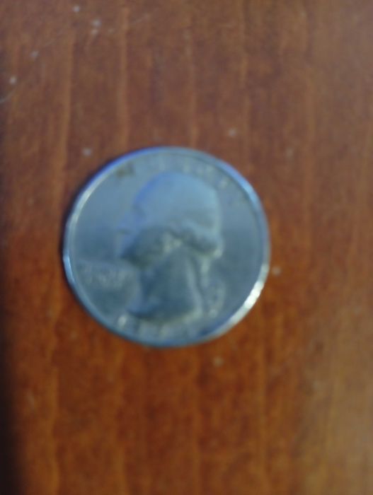 Moeda rara 1/4 dólar 1974 imagem invertida