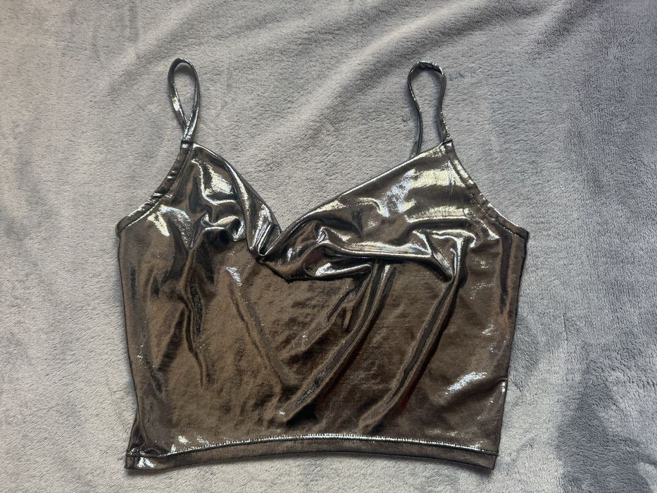 Metaliczna koszulka H&M