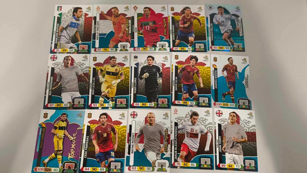 Zestaw 82 kart Euro 2012 Panini Adrenalyn XL | Iniesta, Ramos itd.