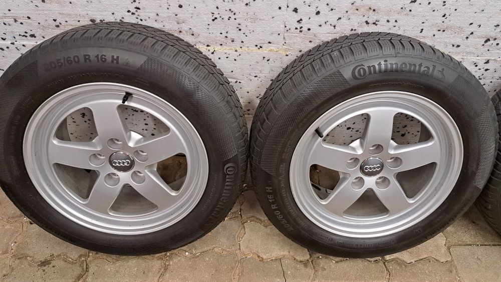 Alufelgi 16 Audi A4 B9 A6 5x112  66,5  Opony Zimowe Conti 8,30mm  2020