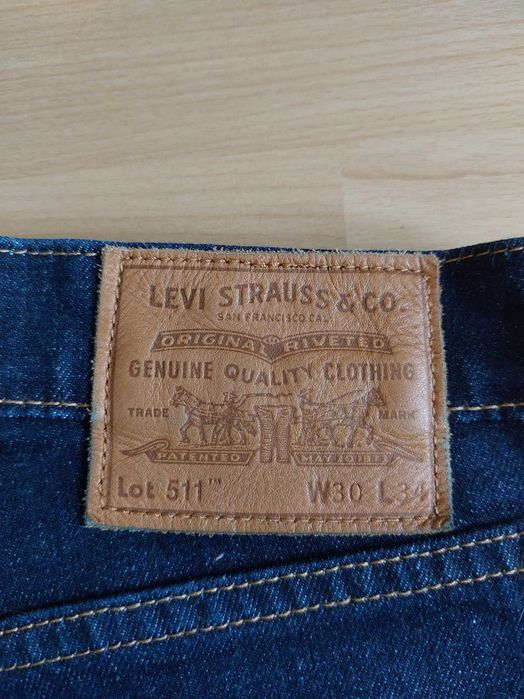 Levis 511 Premium stretch W30 L34 spodnie jeansowe jeansy straight slim proste 30/34 Levi Strauss