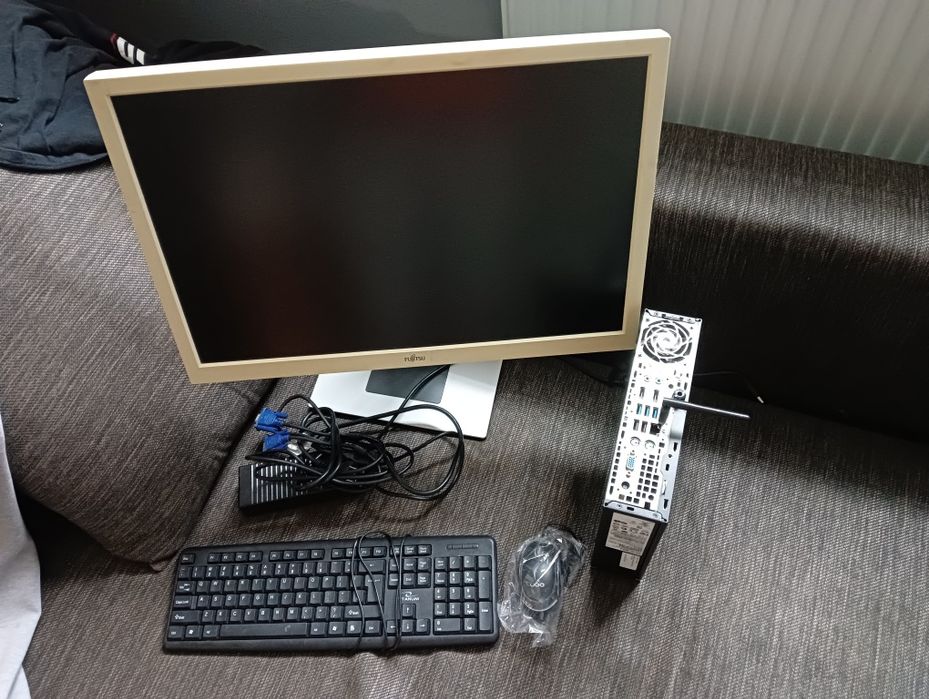 ZESTAW KOMPUTEROWY 8GB 320GB WIN10+WIFI+LCD24"+klawiatura+myszka
