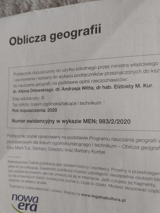Oblicza geografii 2 zakres podstawowy