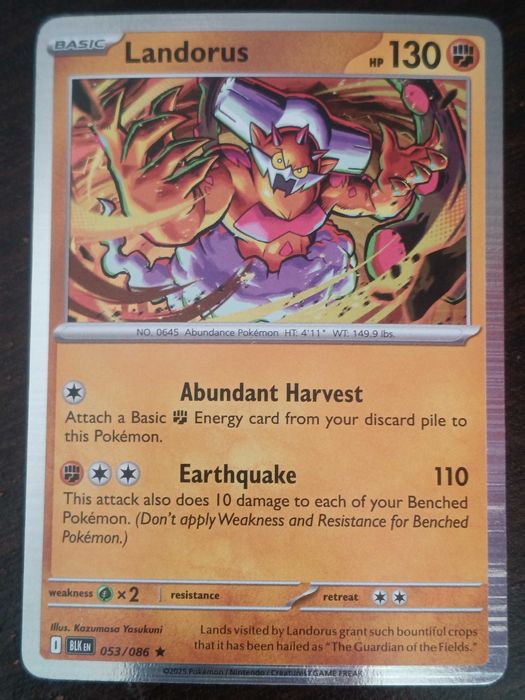 HOLO Landorus 053/086 Karta POKEMON TCG S&V Black bolt