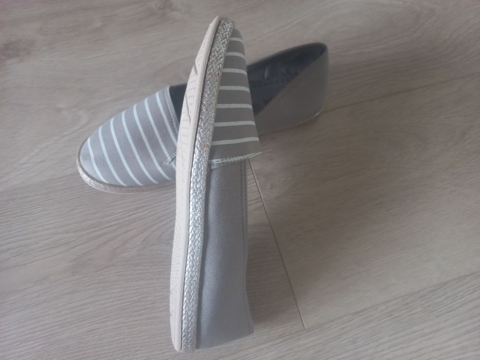 Buty damskie- Espadryle, baletki szare nowe r.38