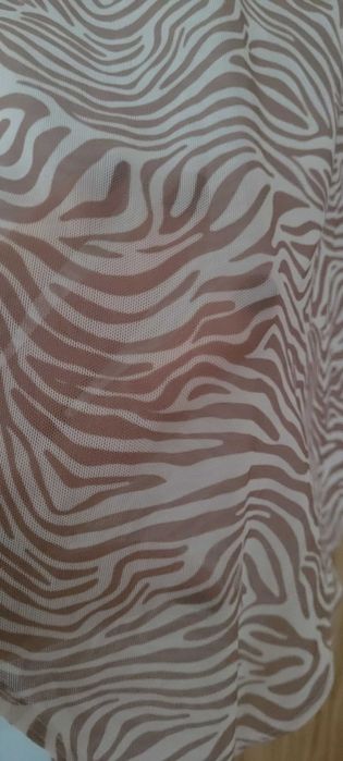 Beżowo białe body cienkie rozciągliwe Primark, roz 38-40