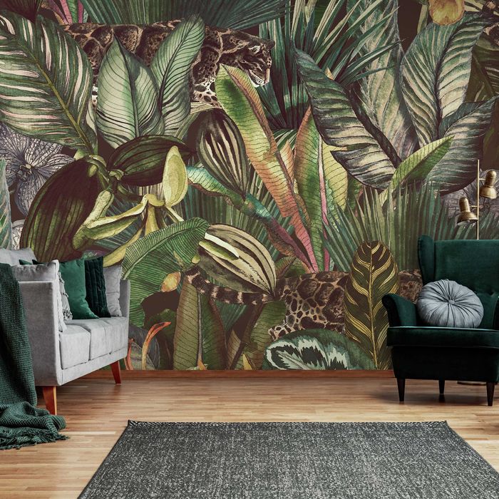 Fototapeta Liście Kolorowe Natura Palmy 3D Na Twój Rozmiar + KLEJ