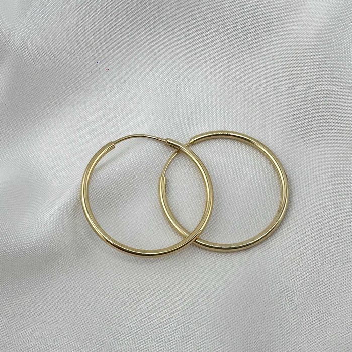 Złote kolczyki koła 1,95 g PR.585 14K śr. 3,3cm