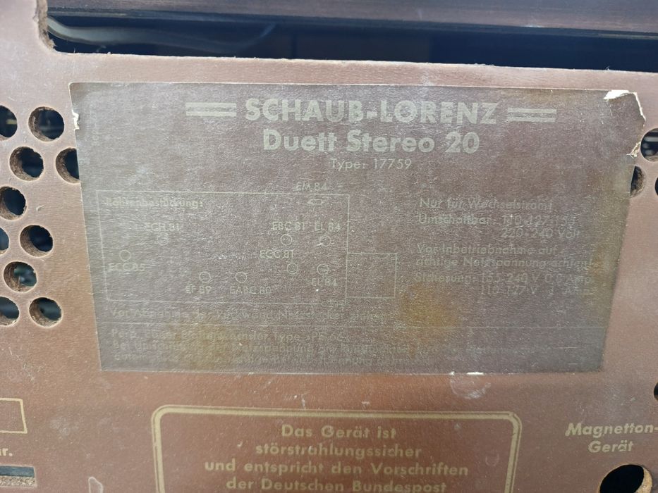 Радіола Schaub Lorenz Duett Stereo 20.