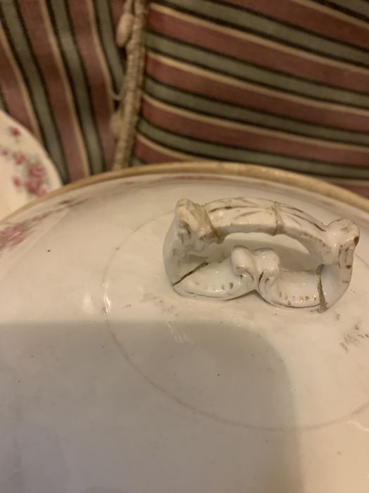 Conjunto terrina com duas travessas loiça antiga