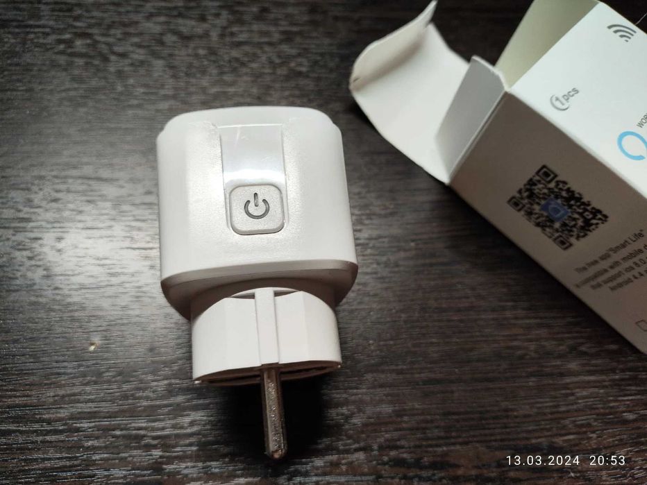 Умная Wi-Fi розетка, счетчик энергии Tuya Smart подключение к телефону