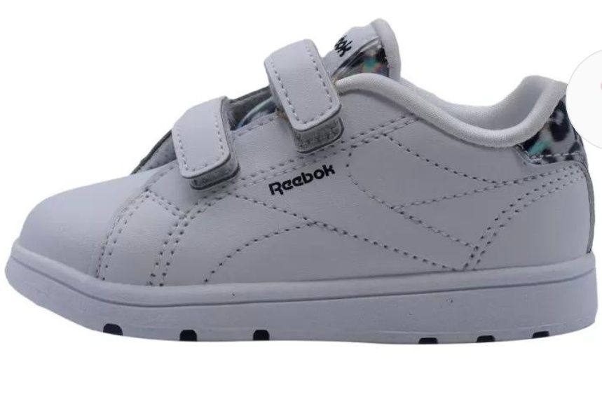 Sapatilhas  rebook n° 21, branco Tigrese com efeito brilho ( 1x