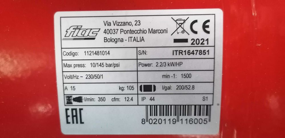 Compressor Pistom FIAC 230V - novo