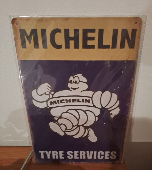 Placa decorativa vintage "MICHELIN" Tyre Service - NOVA!