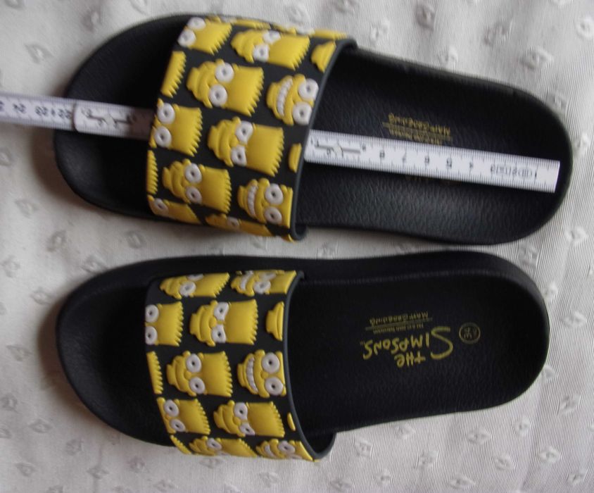 Klapki Slide Sinsay the Simpsons  Bart Simpson czarne 34