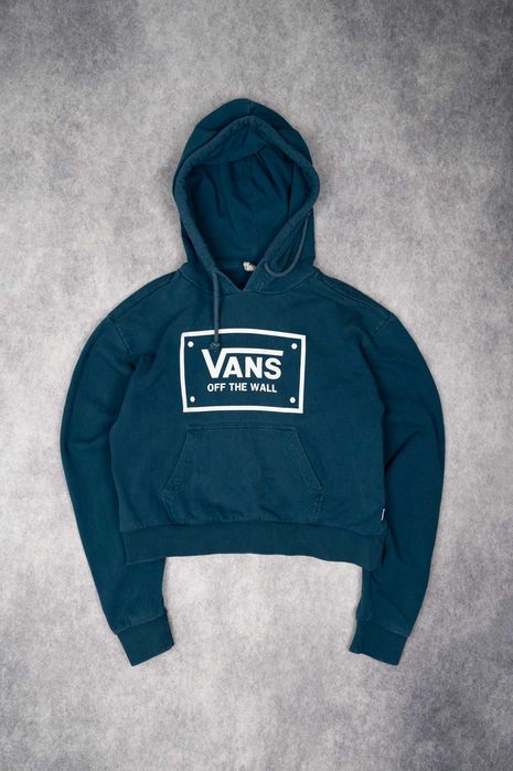 Damska Bluza Short Hoodie Sportswear Vans Basic Casual Blue